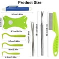 thumbnail image 2 of 8 in 1 Tick Removal Tool Kit with Storage Box Tick Tweezers Flea Comb Magnifying Glass Pet Tick Remover Tool for Dogs and Cats Tick Comb Set, 2 of 6