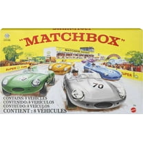 Matchbox Cars, Set of 8 Die-Cast Cars in 1:64 Scale with Matchbox 70th Anniversary Finish