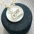 thumbnail image 5 of Callum Large 23" Round Woven Heathered Fabric Upholstered Ottoman, 5 of 8