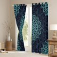thumbnail image 3 of Manfei Female Men Blue Mandala Black Out Curtains,Exotic Style Curtains Pack of 2 (42x63 Each),Bohemian Hippie Flower Bedroom Curtains,Microfiber Bedroom Decor, 3 of 6