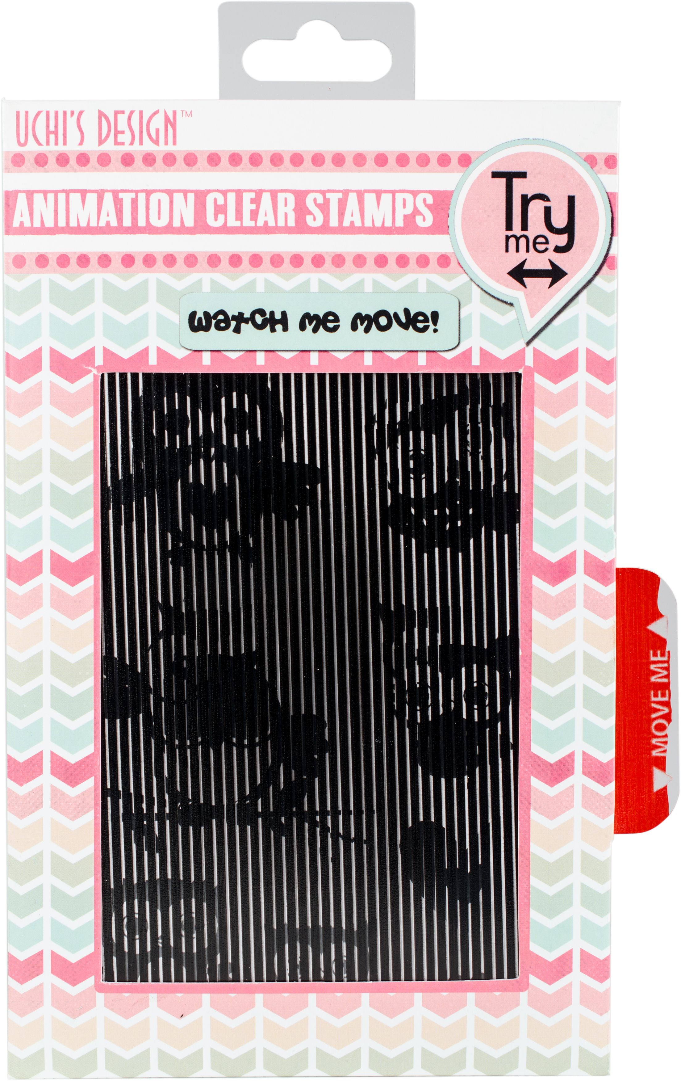 Uchi's Animation Clear Stamps & Grid Set Flying Owls