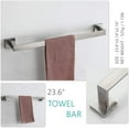 thumbnail image 5 of VELIMAX Premium Stainless Steel 4 Pieces Bathroom Hardware Accessories Set Wall Mounted Towel Bar Set, Brushed, 23.6-Inch, 5 of 7