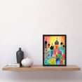 thumbnail image 2 of Abstract Islamic Cityscape Folk Art Artwork Framed Wall Art Print A4, 2 of 4