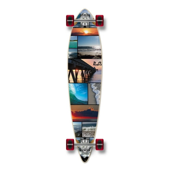 Yocaher Skateboard Pintail Longboard Complete 40" x 9" - Seaside