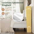 thumbnail image 6 of Amolife Queen Size Platform Bed Frame with Velvet Upholstered Wingback Headboard, Off-White, 6 of 13