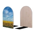 thumbnail image 2 of Lsque Blooming Sunflower Field Printed Wood Bookends,Non-Skid Bookend for Shelves,Heavy Duty Support Bookends,Non-Slip Foam Pads for Office, Home, and Library,1 Pair, 2 of 8
