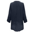 thumbnail image 3 of Blusa Camisas de mujer Blusa de camiseta de algodón elegante con estampado floral de manga larga (Azul L) Ygjytge Azul T L para Mujer, 3 of 8