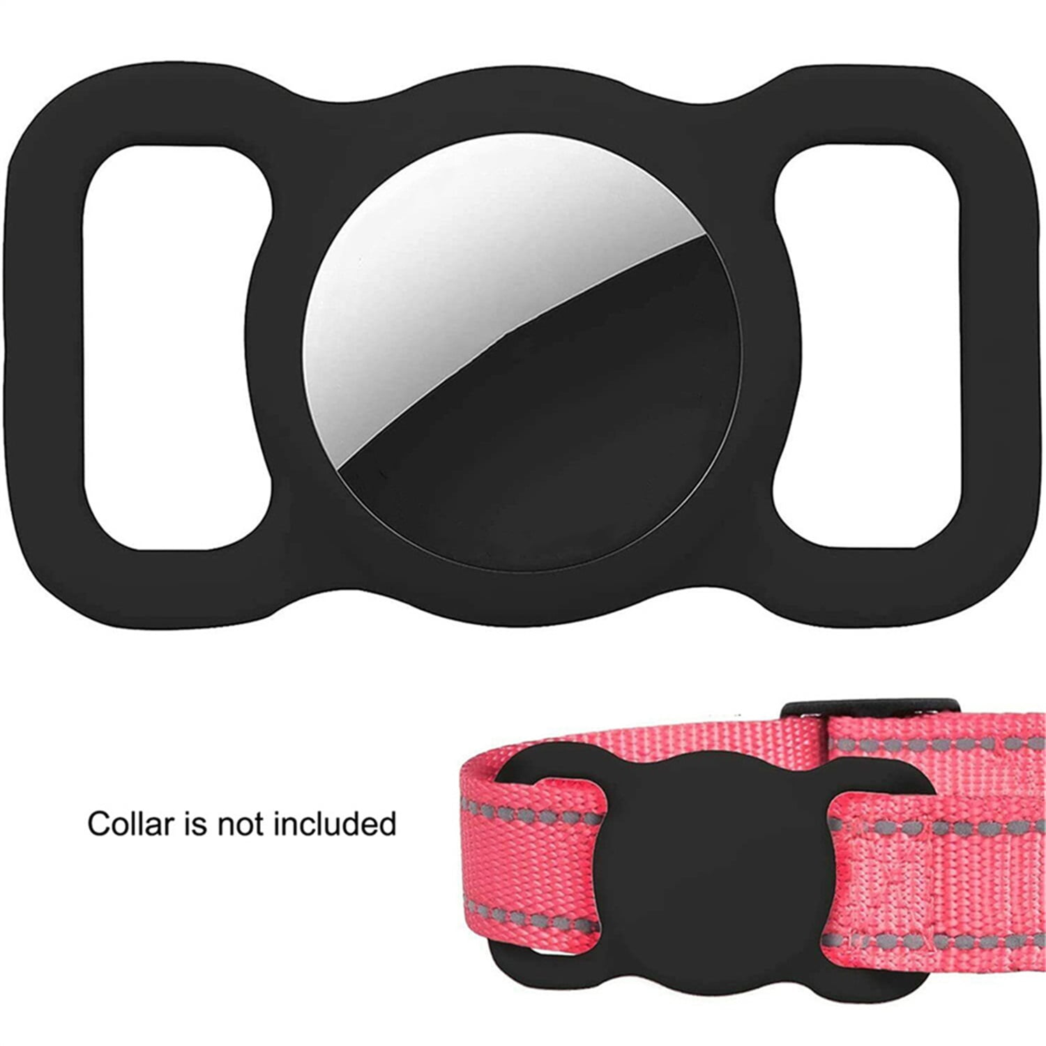 Pefilos Air Tag Dog Collar Holder, Protective Silicone Pet Collar Case for Apple Air tag 2021, Compatible with Cat Dog Collars Charms & Pets Accessories, Black Pefilos Air Tag Dog Collar Holder, Protective Silicone Pet Collar Case for Apple Air tag 2021, Compatible with Cat Dog Collars Charms & Pets Accessories, Black