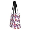 thumbnail image 2 of Vsdgher Peonies print Reusable Shopping Grocery Bags for Women Shopping with Pouch Foldable Pouch Lightweight Polyester Fabric, 2 of 6