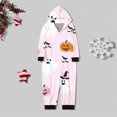thumbnail image 1 of Family Halloween Pjs Matching Sets Halloween Print Long Sleeve Zippered One Piece Pajama Hooded Jumpsuit Winter Halloween Pjs Family Set, 1 of 4