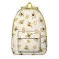 thumbnail image 1 of Cute Bee Hive Backpack – Honeycomb Pattern Bookbag with Queen Bee and Honey Design for Bee Fans, 1 of 5