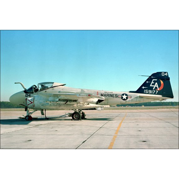 24"x36" Gallery Poster, Grumman A-6E Intruder VMA(AW)-332 Moonlinghters 1978