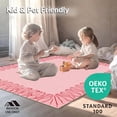 thumbnail image 4 of ODIKA 6'x9' Machine Washable Non-Slip Area Rug, Pastel Valentine Tree Collar with Ruffled Edge Design High Traffic Rug, Pink, 653508, 4 of 5
