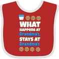 thumbnail image 3 of Inktastic What Happens at Grandma's Boys or Girls Baby Bib, 3 of 4