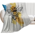 thumbnail image 2 of Bee Blanket Insect Honey Bumblebee Gift for Her Gift for Mum Blanket Soft Flannel Throw Blanket Gifts for Boys Girls Adults Comfy Cozy Couch Travel Blankets for Living Room, 40X50 Inches, 2 of 8