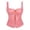 Pink, variant on Women's Vintage Embroidery Corset Bustier Top Double Strap Lace Up Fishbone Waist Trainer Shapewear Clubwear for Women Black S
