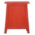 thumbnail image 2 of Cottage Solid Wood Zen End Table Nightstand in Distressed Red, 2 of 3