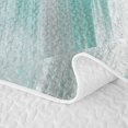 thumbnail image 5 of Erosebridal Teal Stripe Quilt King,Brush Graffiti Texture King Coverlet Set For Girls,3-Piece, 5 of 7