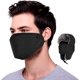 thumbnail image 2 of Sombrero de piel sintética oso de fresa invierno con máscara facial desmontable a prueba de viento, 2 of 3