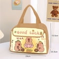 thumbnail image 2 of mmirethe Sac Isotherme Imperméable Imprimé Mignon Sac Dessin Animé Sac Capybara Sac à Lunch avec Sac à Riz pour Étudiants sur Type Capybara+4, 2 of 6