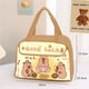 thumbnail image 4 of Cateissary Bolsa de almuerzo impermeable con aislamiento para estudiantes, diseño de capibara, con estampado animal Mostrada tipo+4, 4 of 6