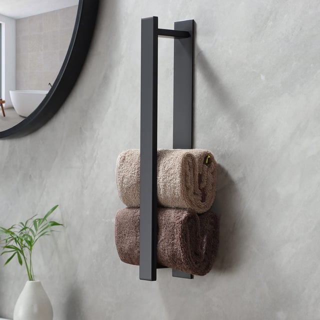 Toalleros de baño, solución que ahorra espacio, fácil de instalar, acero inoxidable duradero, autoadhesivos para superficies lisas