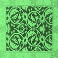 thumbnail image 1 of Ahgly Company Indoor Square Abstract Emerald Green Modern Area Rugs, 7' Square, 1 of 4