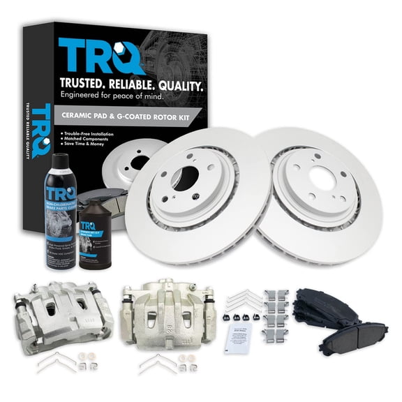 TRQ Front Brake Calipers Pads & Rotors Kit Fits 2010-2015 Lexus 2010-2018 Toyota BKA23506