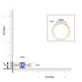 thumbnail image 4 of Angara Natural 1.5 Ct. Tanzanite with Diamond Solitaire Ring in 14K Yellow Gold for Women (Ring Size: 3.5), 4 of 9
