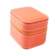 thumbnail image 4 of Caja de reloj individual, caja de reloj de pulsera portátil de cuero PU, regalo elegante, práctico cierre de cremallera para hombres, Estuche de Viaje Naranja, 4 of 10