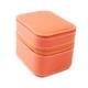 thumbnail image 4 of Caja de almacenamiento para relojes, estuche de exposición para relojes de pulsera, regalo, portátil, compacto, elegante con forro suave para mujeres Naranja, 4 of 8