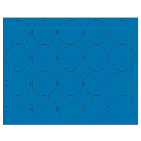 Whiteboard Magnets - 3/4" Circles - Blue - 20/Pack