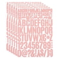thumbnail image 1 of Kit de letras y números de vinilo Uxcell, calcomanías autoadhesivas para buzón, señal en rosa, 612 piezas, 6 hojas, 1 of 6