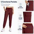thumbnail image 3 of YAPPO Women's Cargo Jogger Pants Lightweight Quick Dry Hiking Pants with 5 Pockets, Water Resistant UPF 50+ Travel Athletic Pants, 3 of 8