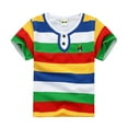 thumbnail image 3 of TAIAOJING Summer New Striped Short Sleeve T-Shirt For Boys Cute Kids Tops For Toddler Boy Tee Leisure 8-9Y, 3 of 3