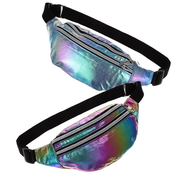 ELAYARD 2Pcs Fashion Fanny Pack Waist Bag Adjustable Belt Bag for Travel and Outdoor Use