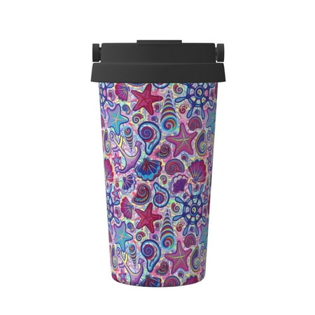 

Goofa Cute Nautical for Insulated Travel Coffee Mug Spill Proof Leak Proof 16 OZCoffee Tumbler Reusable Coffee Cups with Lids Thermos for Hot and Cold Drink