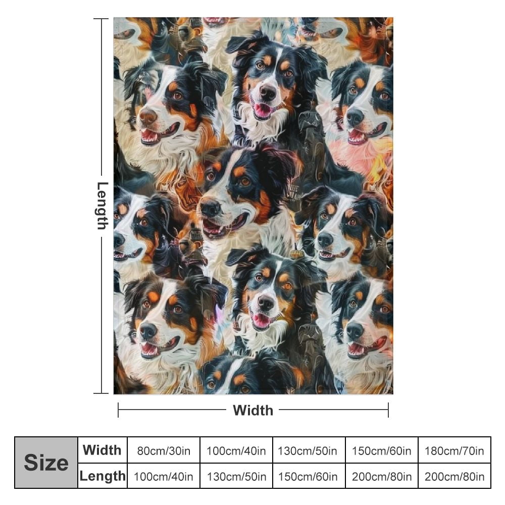 Bernese Mountain Dog Blanket for Kids Adults, Animal Print Plush Blanket, Double Sided Fabric Lamb Wool Flannel Sherpa Throw Blanket (King, Inches)