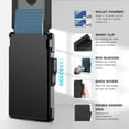 thumbnail image 2 of Wallet Umoven - Cartera para hombre con bloqueo RFID, color negro oscuro, 2 of 6
