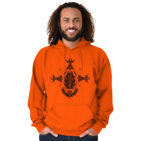 Scarab Ankh Ancient Egyptian Symbols Unisex Plus Fleece Graphic Hoodie Brisco Brands 2X