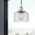 thumbnail image 2 of 616-1PH-PN-G74 Innovations Lighting Bell - 1 Light Cord Hung Mini Pendant In Modern Style-9.5 Inches Tall and 8 Inches Wide-Polished Nickel, 2 of 2