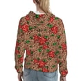 thumbnail image 7 of Sikiie Rose Mix Leopard 1 Women's Casual Hoodies Long Sleeve Lightweight Pullover Tops Loose Sweatshirt-Small, 7 of 7