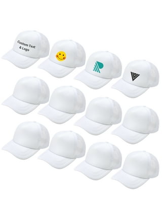 QOMOLANGMA 10PCS Blank Sublimation Flat Billed Trucker Hat Polyester Mesh  Cap Baseball Caps Hat for Heat Transfer Printing
