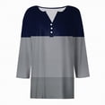 thumbnail image 5 of KPOPLK Women's Shirts Lightweight Summer Fall Fashion 3/4 Length Sleeve T Shirts Casual Tops Basic Blouses(XL,b221-Grey), 5 of 5