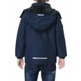 thumbnail image 5 of Girls and Boys Warm Winter Coats Kid's Fleece Ski Jacket Waterproof Rain Jackets, Navy, 5 of 7