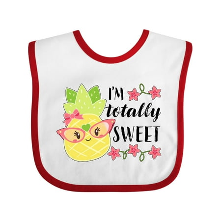 

Inktastic Im Totally Sweet- Cute Pineapple Gift Baby Boy or Baby Girl Bib