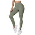 thumbnail image 3 of A AGROSTE Women's Seamless V-Cross High Waisted Workout Yoga Leggings, 3 of 9