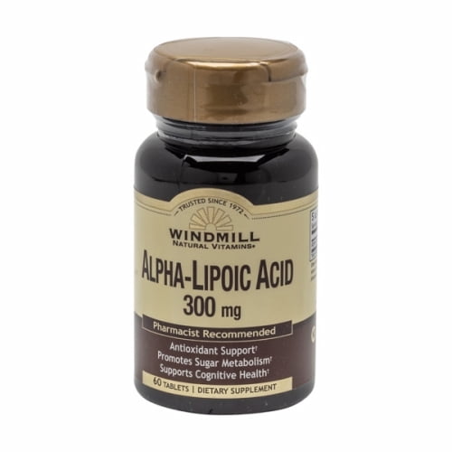 Suplemento Windmill Health Ácido alfa lipoico 300 mg 60 comprimidos