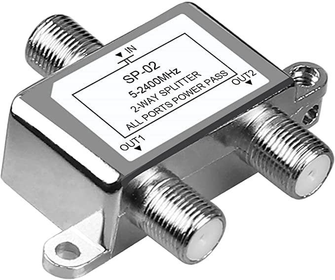 The Lord Of The Tools Répartiteur Coaxial 8 Voies 5-2400 MHz - Compatible RG6, Pour Signaux TV Satellite Et Internet