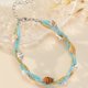 thumbnail image 1 of Nvzi Pulsera de cuentas de arroz de concha Pulsera de cuentas de cristal de concha con colgante de playa, estilo K, 1 of 4